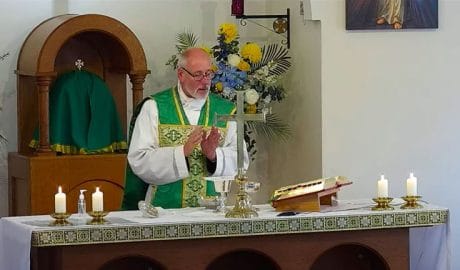 Live Mass showing Fr Phillip